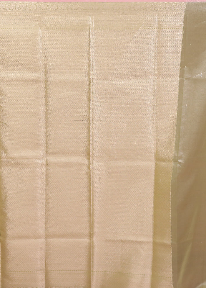 Green Tissue Silk Saree With Blouse Piece