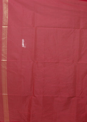 Pink Kora Silk Saree With Blouse Piece