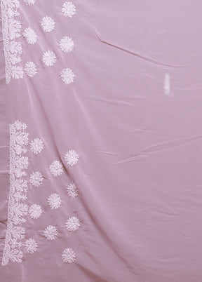 Purple Pure Cotton Saree With Blouse Piece