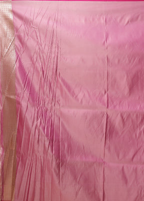 Purple Katan Silk Saree With Blouse Piece