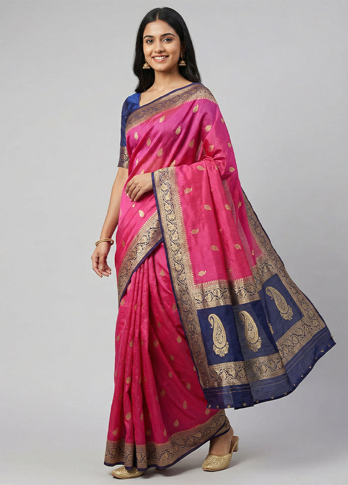 Pink Georgette Saree With Blouse Piece