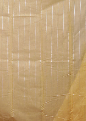 Yellow Cotton Saree With Blouse Piece