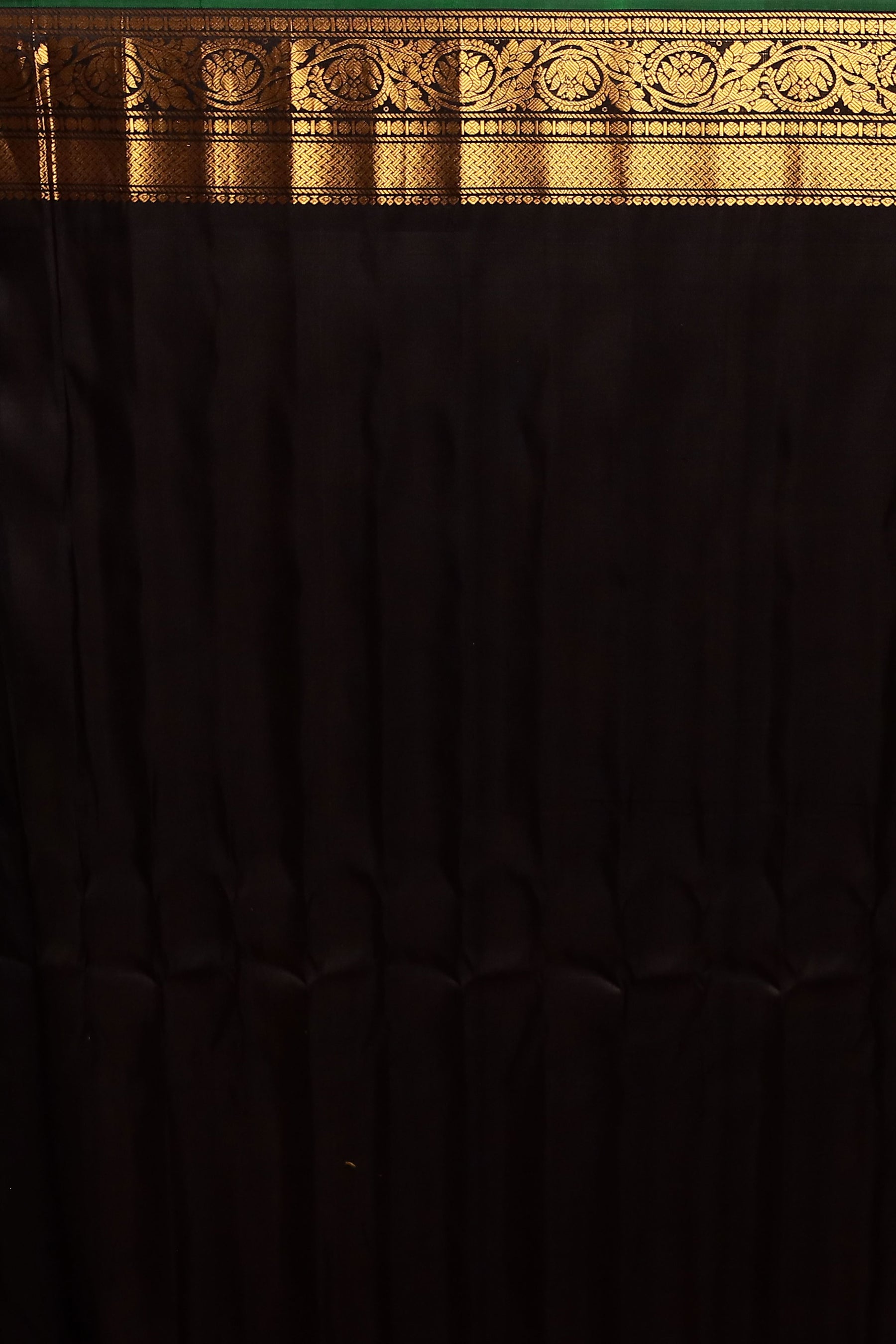 Green Gadwal Pure Silk Saree Without Blouse Piece