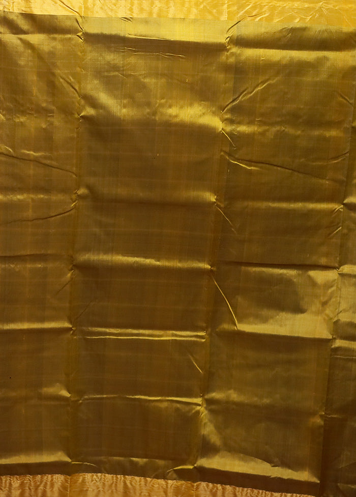 Purple Kalakshetra Silk Saree With Blouse Piece