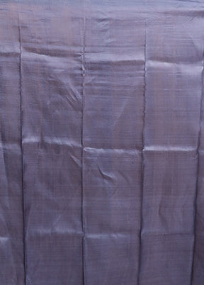 Grey Printed Pure Silk Saree Without Blouse Piece