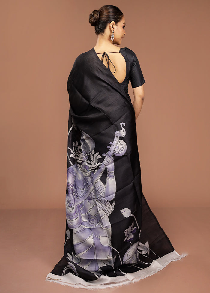 Multicolor Printed Pure Silk Saree Without Blouse Piece