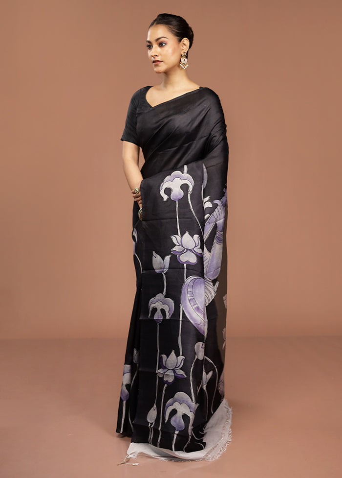 Multicolor Printed Pure Silk Saree Without Blouse Piece