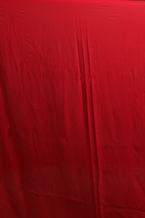 Red Handloom Pure Georgette Saree With Blouse Piece