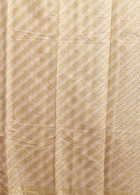 Cream Cotton Saree With Blouse Piece