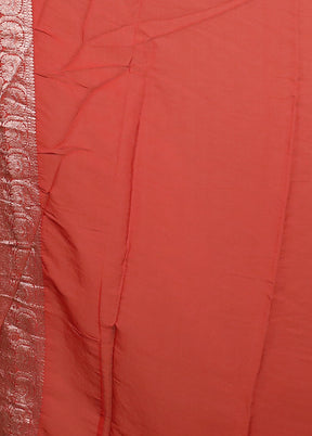 Red Georgette Saree With Blouse Piece