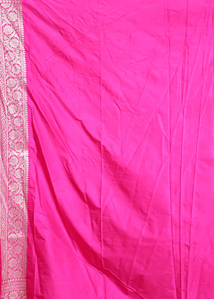 Blue Katan Silk Saree With Blouse Piece