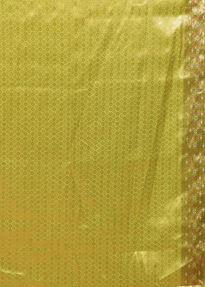 Green Dupion Silk Saree With Blouse Piece