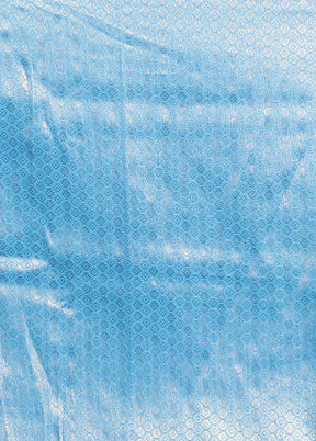 Blue Dupion Silk Saree With Blouse Piece