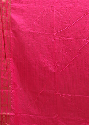 Pink Dupion Silk Saree With Blouse Piece