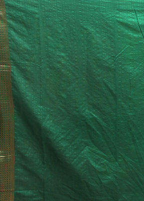Green Dupion Silk Saree With Blouse Piece