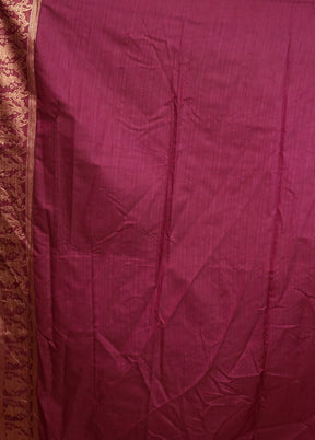 Pink Dupion Silk Saree With Blouse Piece