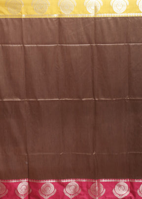 Brown Cotton Saree With Blouse Piece
