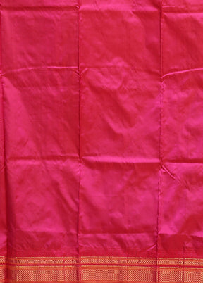 Purple Handloom Kanjivaram Pure Silk Saree With Blouse Piece