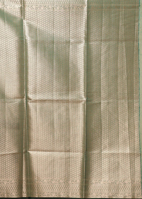 Green Kora Silk Saree With Blouse Piece