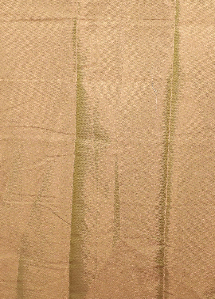 Green Kora Silk Saree With Blouse Piece