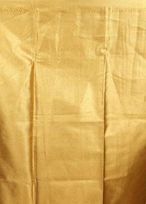 Yellow Tissue Silk Saree With Blouse Piece