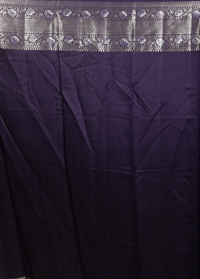 Blue Handloom Dupion Pure Silk Saree With Blouse Piece