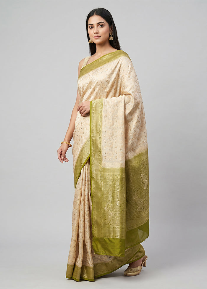 White Dupion Silk Saree With Blouse Piece