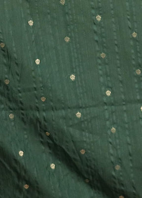Green Dupion Silk Saree With Blouse Piece