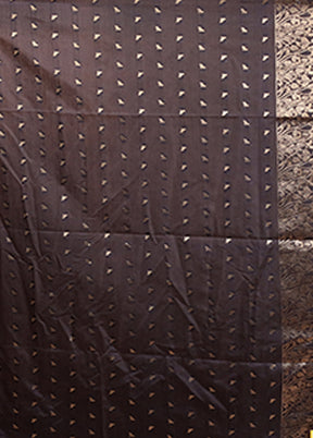 Black Dupion Silk Saree With Blouse Piece