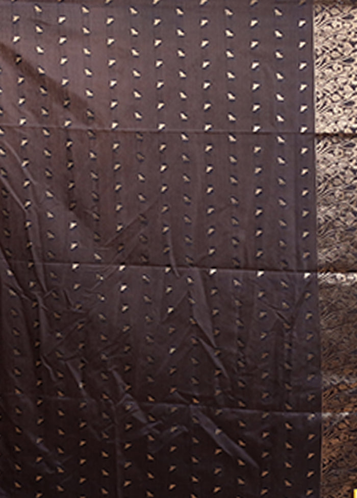 Black Dupion Silk Saree With Blouse Piece