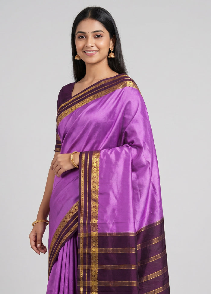 Pink Printed Silk Saree Without Blouse Piece