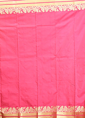 Blue Kanjivaram Silk Saree With Blouse Piece