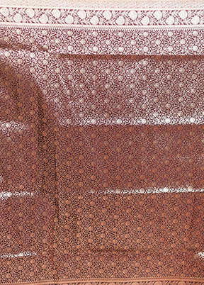 Maroon Banarasi Silk Saree With Blouse Piece