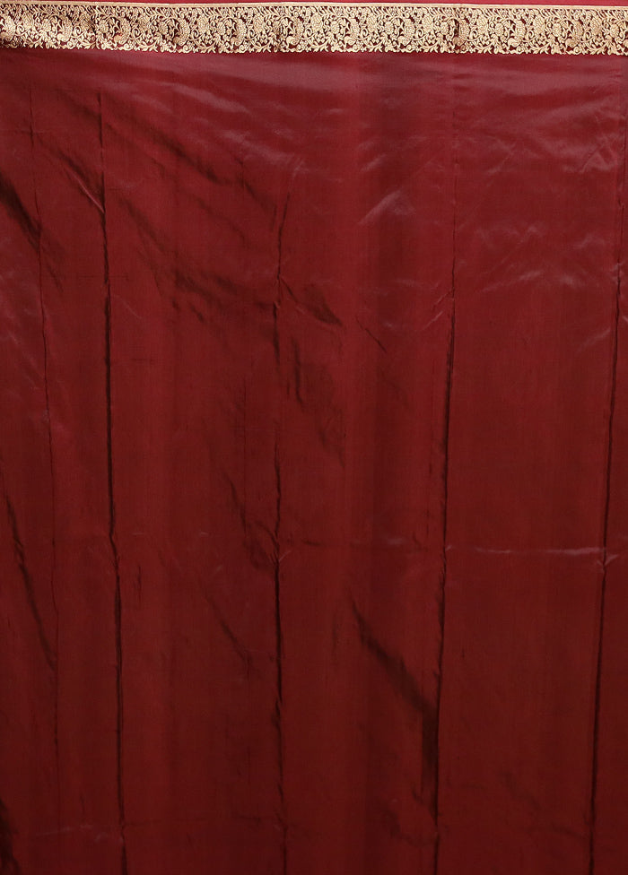 Black Handloom Kanchipuram Pure Silk Saree With Blouse Piece