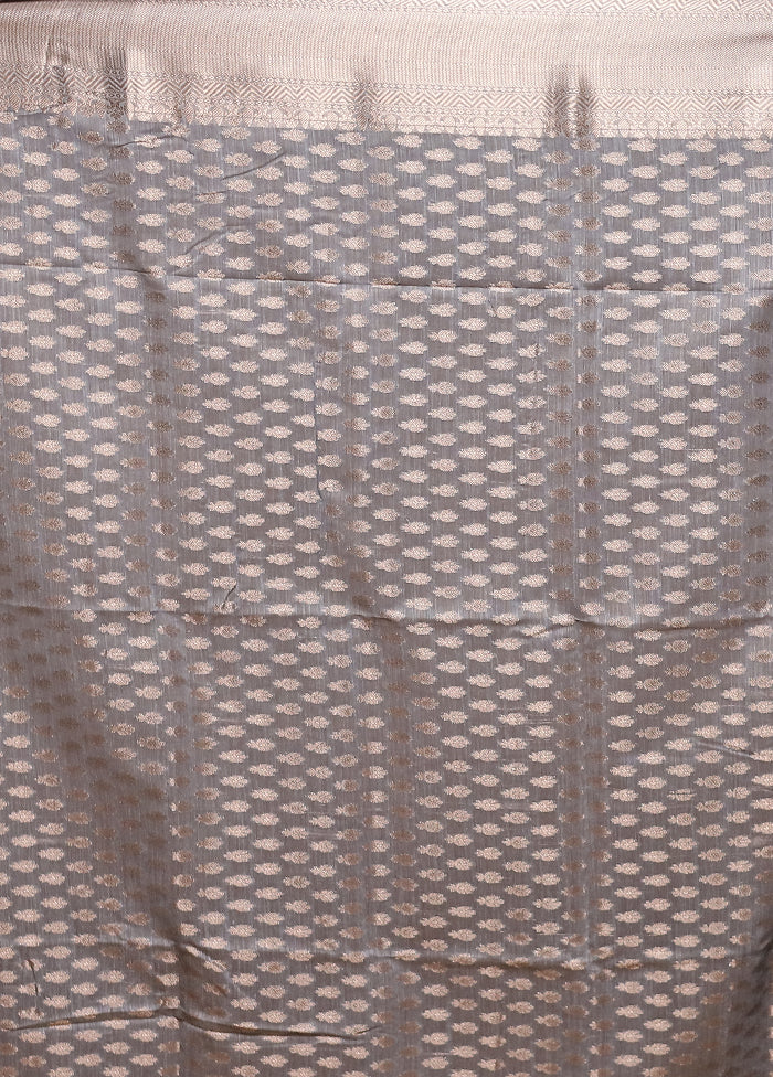 Blue Kora Silk Saree With Blouse Piece