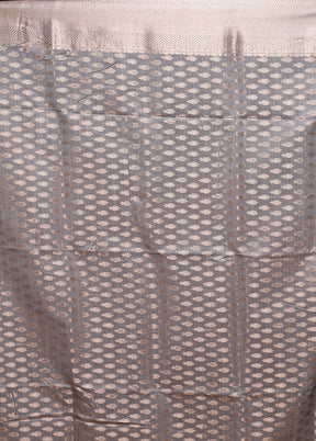 Blue Kora Silk Saree With Blouse Piece