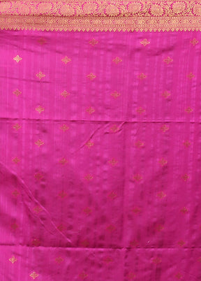 Blue Dupion Silk Saree With Blouse Piece