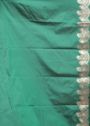 Green Handloom Katan Pure Silk Saree With Blouse Piece