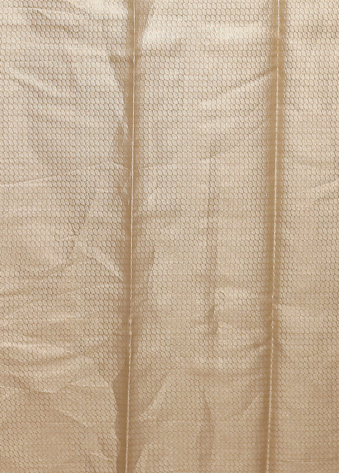 Cream Tissue Silk Saree With Blouse Piece