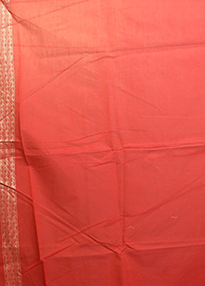 Red Kora Silk Saree With Blouse Piece