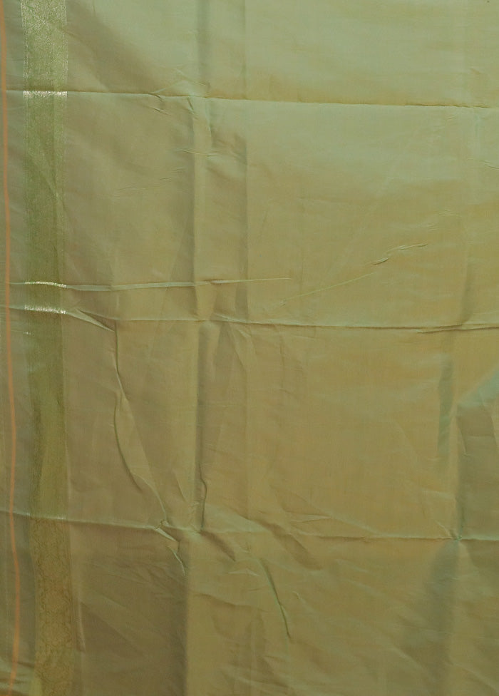 Green Kora Silk Saree With Blouse Piece