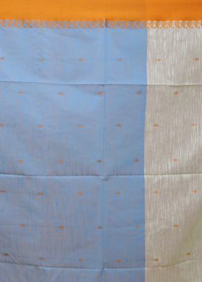 Cream Cotton Saree With Blouse Piece