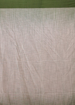 Cream Cotton Saree With Blouse Piece