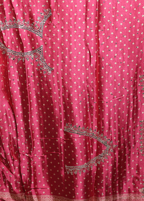 Pink Handloom Chiffon Pure Silk Saree With Blouse Piece