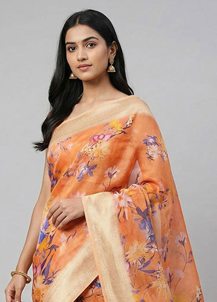 Pink Dupion Silk Saree With Blouse Piece
