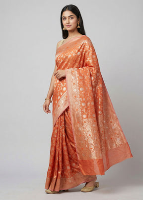 Pink Organza Saree With Blouse Piece