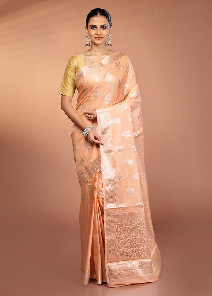 Pink Dupion Silk Saree With Blouse Piece
