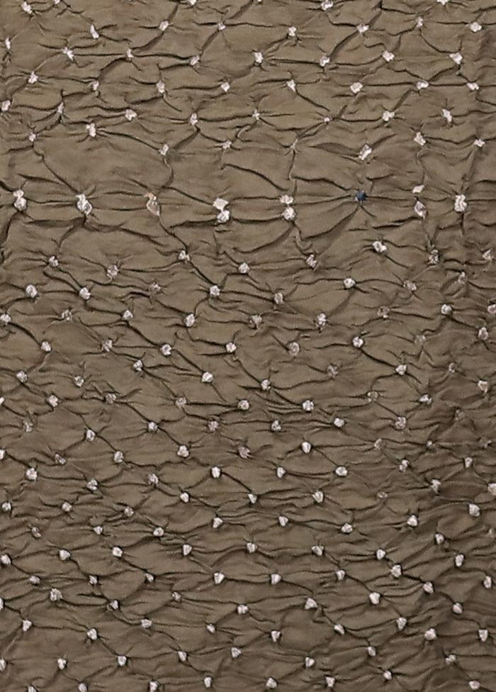 Green Handloom Bandhej Pure Silk Saree With Blouse Piece