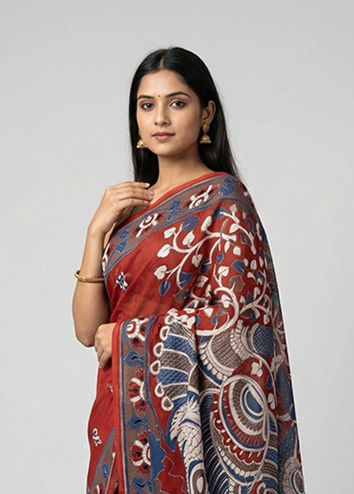 Maroon Bandhej Silk Saree With Blouse Piece