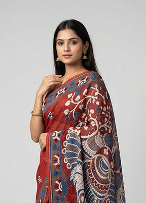 Maroon Bandhej Silk Saree With Blouse Piece